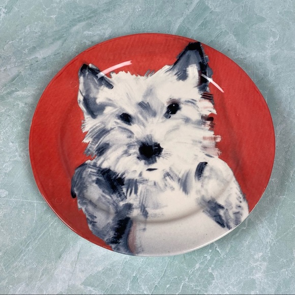 Sally Muir A Dog a Day Westie plate Anthropologie